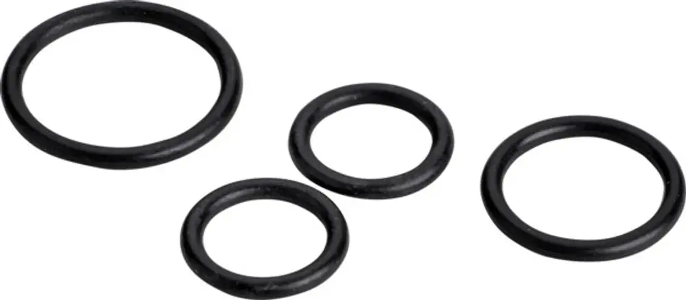 Schwarze O-Ringe in verschiedenen Größen, geeignet für Dichtungen und Verbindungen. Ideal Standard bietet eine Auswahl an vielseitigen O-Ringen für unterschiedliche Anwendungen.